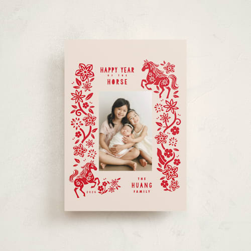 This is a nian gao chinese new year cards with standard by Vivian Yiwing called year of horse printing on recycled smooth signature in petite