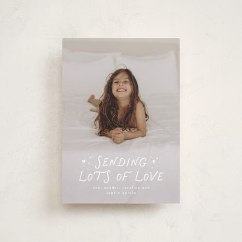 This is a cloud valentines day with standard by Lea Delaveris called sending lots of love printing on recycled smooth signature in petite