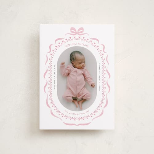 This is a ballet slipper valentines day with standard by Paula Pecevich called delicate ribbon printing on recycled smooth signature in petite