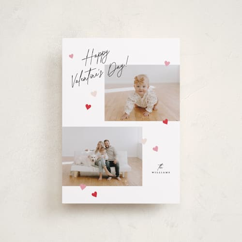 This is a cosmo valentines day with standard by Pixel and Hank called spinkle hearts printing on recycled smooth signature in petite