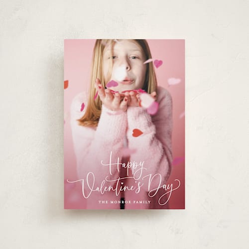 This is a white chocolate valentines day with standard by Hooray Creative called sweet script printing on recycled smooth signature in petite