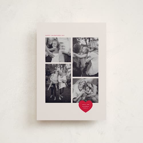 This is a brulee valentines day with standard by Kamala Nahas called four of hearts printing on recycled smooth signature in petite