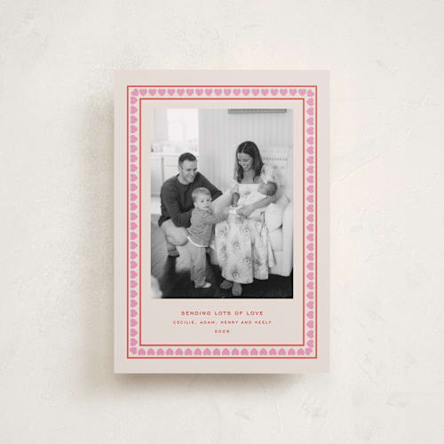 This is a strawberry valentines day with standard by Megan Davis called hygge printing on recycled smooth signature in petite