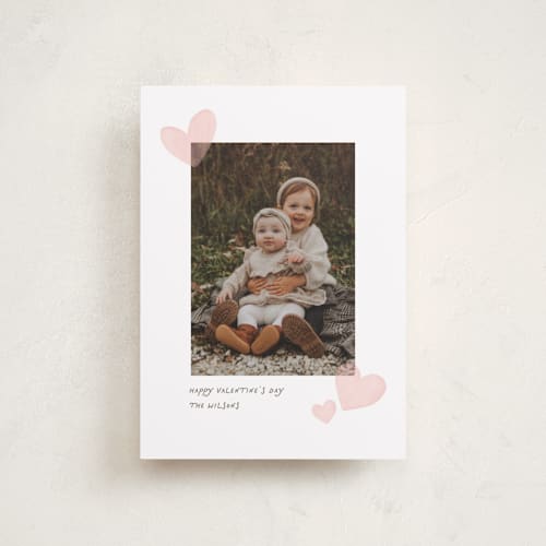 This is a winter rose valentines day with standard by Creo Study called painterly hearts printing on recycled smooth signature in petite