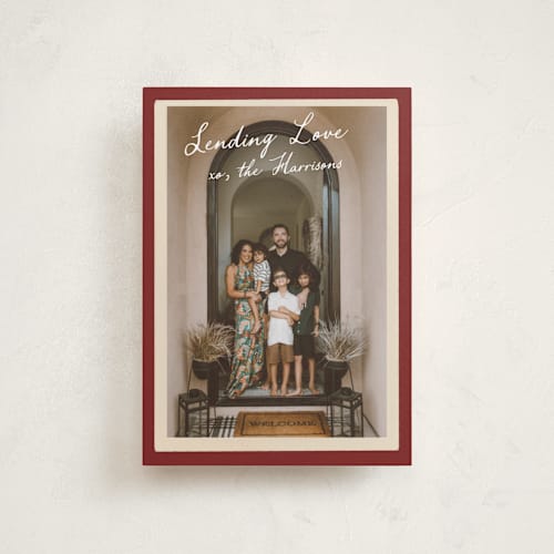 This is a berry valentines day with standard by Maja Cunningham called vintage photo card printing on recycled smooth signature in petite