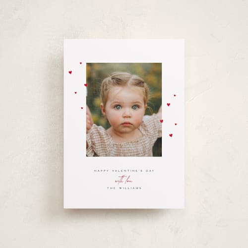 This is a crimsonette valentines day with standard by Pixel and Hank called hearts with love printing on recycled smooth signature in petite