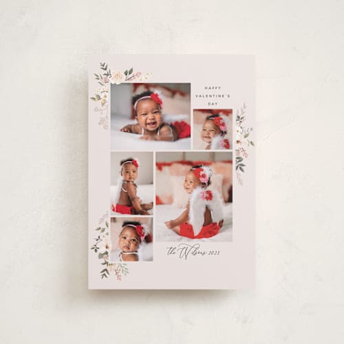 This is a cookie dough valentines day with standard by Susan Moyal called valentine floral printing on recycled smooth signature in petite