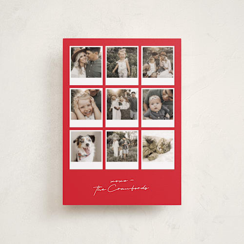 This is a crimson valentines day with standard by Lisa McLean called polaroid page printing on recycled smooth signature in petite