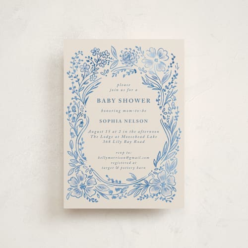 This is a frost baby shower postcards with standard by Petra Kern called baby frame printing on signature in postcard