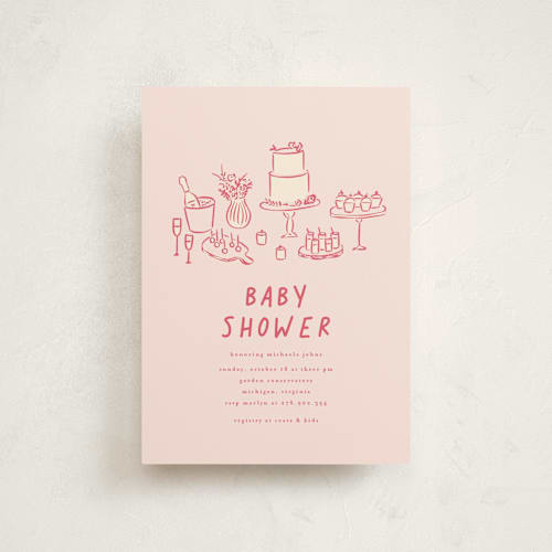 This is a creme baby shower postcards with standard by chocomocacino called atherina printing on signature in postcard