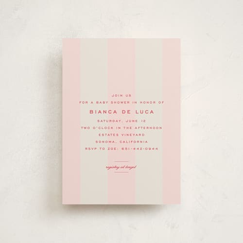This is a fragola baby shower postcards with standard by Megan Davis called campania printing on signature in postcard