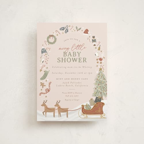 This is a gumdrop baby shower postcards with standard by Joanna Griffin called my favorite things printing on signature in postcard
