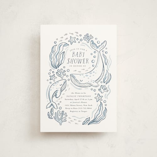 This is a ocean baby shower postcards with standard by Monika Torun called ocean love printing on signature in postcard