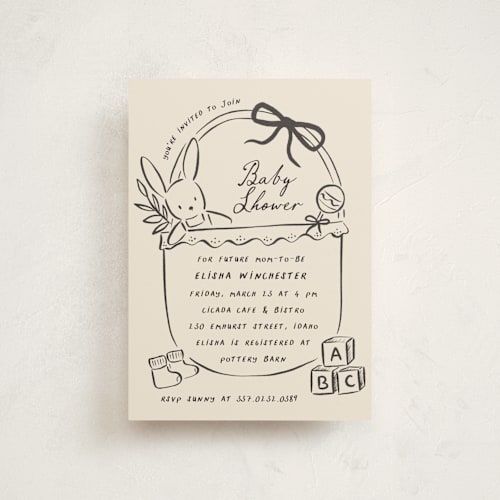 This is a bamboo baby shower postcards with standard by chocomocacino called bungeoppang printing on signature in postcard