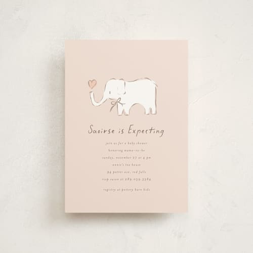 This is a taupe baby shower postcards with standard by chocomocacino called bananella printing on signature in postcard