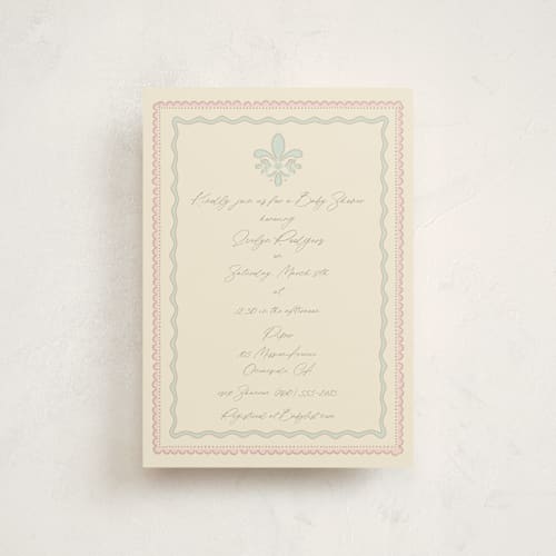 This is a mint baby shower postcards with standard by Tina Faselli called precious printing on signature in postcard