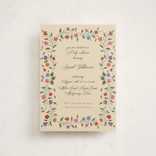 This is a summer baby shower postcards with standard by Deynaaz Daraei called rotan printing on signature in postcard