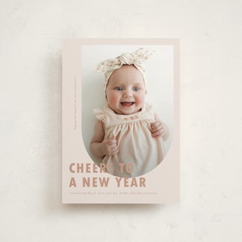 This is a truffle babys first christmas with standard by Deynaaz Daraei called viola printing on signature in postcard