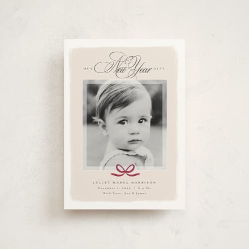This is a vanilla babys first christmas with standard by Nicoletta Savod called our blessed gift printing on signature in postcard