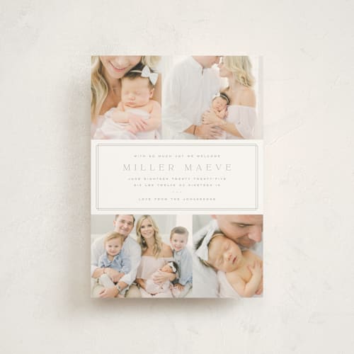 This is a latte birth announcement postcards with standard by Kristie Kern called camden printing on signature in postcard