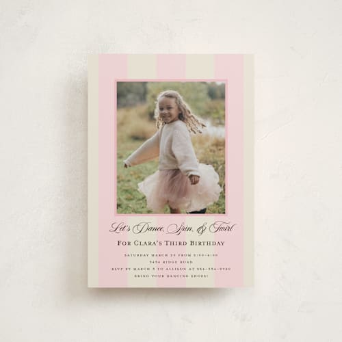 This is a fragola kids birthday invitations with standard by Megan Davis called gelato printing on signature in postcard