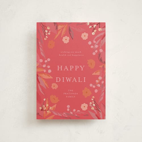 This is a melon diwali cards with standard by frances mathys called diwali happiness printing on signature in petite