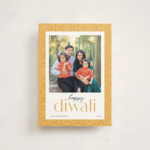 This is a butter diwali cards with standard by Robert and Stella called colorful pattern printing on signature in postcard