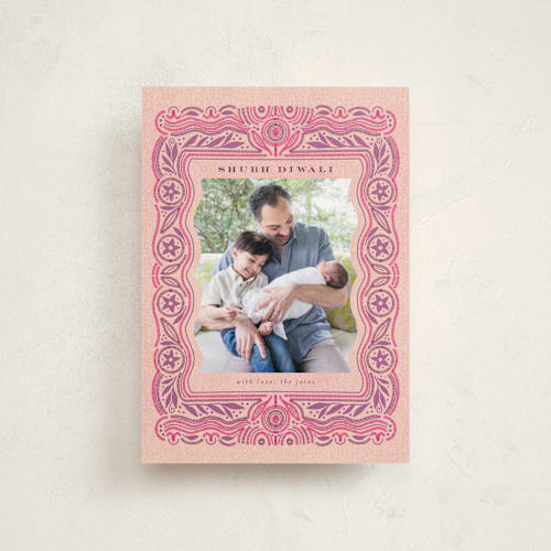 This is a amethyst diwali cards with standard by Cindy Reynolds called embroidered printing on signature in postcard