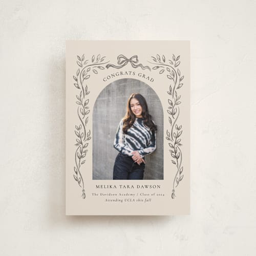 This is a ink graduation announcements with standard by Petra Kern called chic printing on signature in postcard