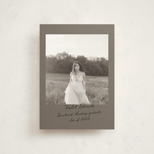 This is a earth graduation announcements with standard by Sara Hicks Malone called scrapbook printing on signature in postcard