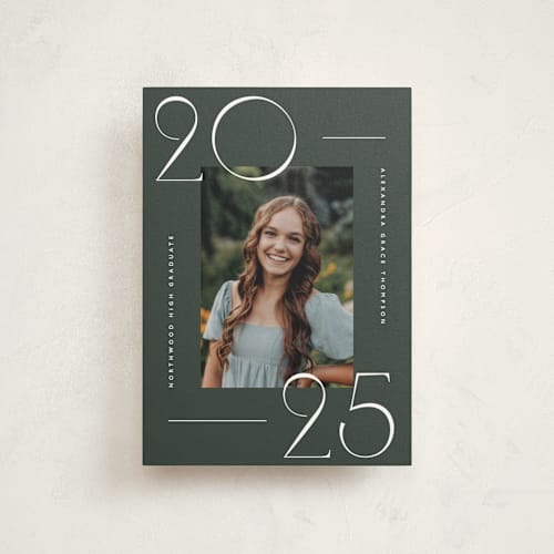 This is a ivy graduation announcements with standard by Kelly Schmidt called numbered printing on signature in postcard