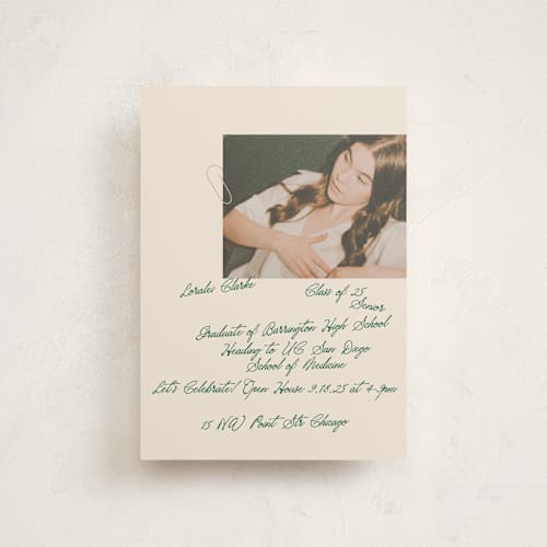 This is a kaitoke graduation invitations with standard by Phrosné Barwood called my finest diary scribble printing on signature in postcard