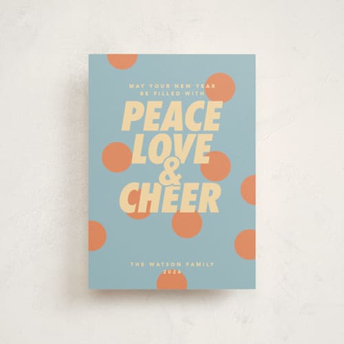 This is a halo petite holiday cards with standard by Creo Study called christmas polka printing on signature in petite