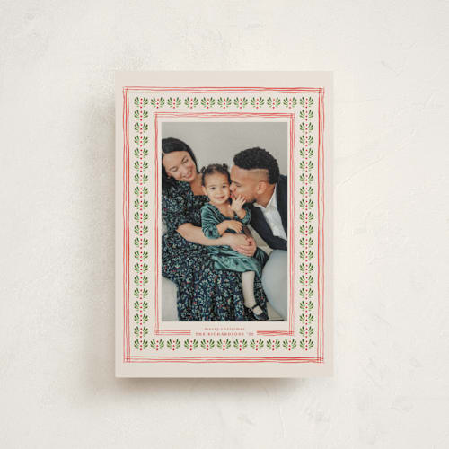 This is a santa petite holiday cards with standard by Claudia Orengo called little details printing on signature in petite
