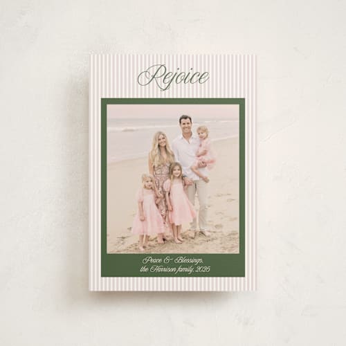 This is a petal petite holiday cards with standard by Lottie Aldarwish called blessed peace printing on signature in petite