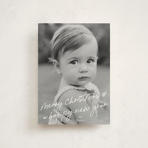 This is a icicle petite holiday cards with standard by Julia Hall called scrawled printing on signature in petite