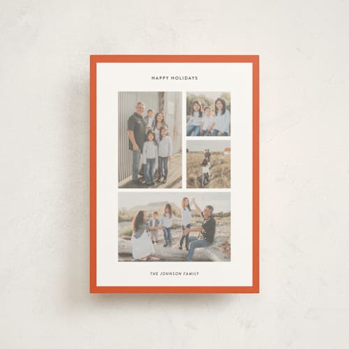 This is a berry petite holiday cards with standard by Wendy Chung called classic collage printing on signature in petite