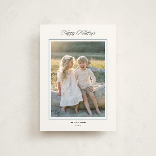 This is a sky petite holiday cards with standard by Annie Shapiro called heath printing on signature in petite