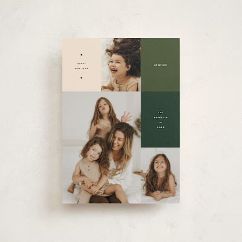 This is a pine christmas postcards with standard by Annie Clark called off the grid printing on signature in postcard