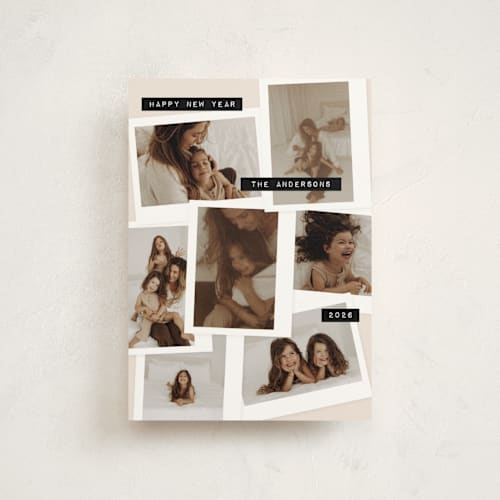 This is a marshmallow christmas postcards with standard by Claudia Orengo called uniquely us printing on signature in postcard