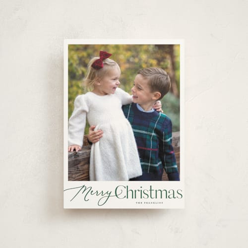 This is a evergreen christmas postcards with standard by Carolyn MacLaren called merry mix printing on signature in postcard