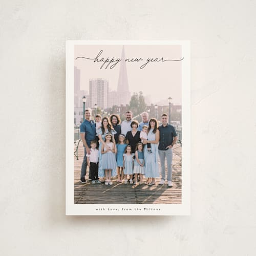 This is a cloud christmas postcards with standard by Benita Crandall called noël moderne printing on signature in postcard