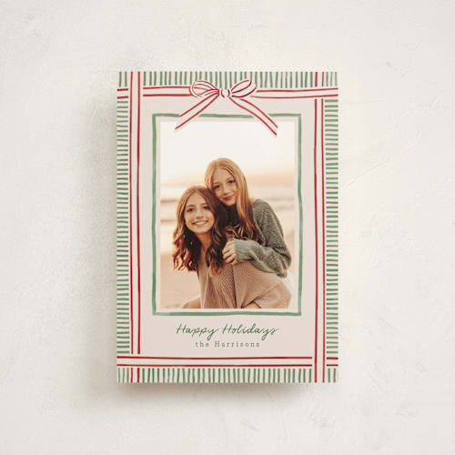 This is a moss christmas postcards with standard by Chris Griffith called holiday wrap printing on signature in postcard