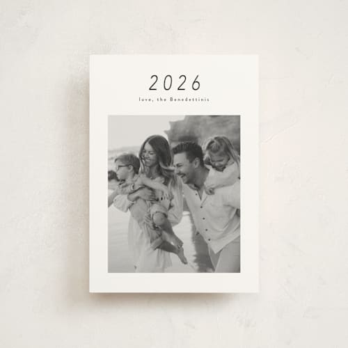 This is a charcoal christmas postcards with standard by Lucrecia Caporale called aera printing on signature in postcard