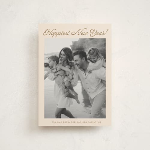 This is a butterscotch christmas postcards with standard by Carolyn MacLaren called having fun printing on signature in postcard