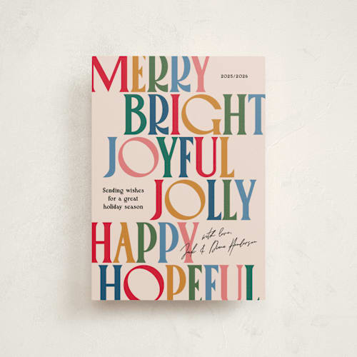 This is a gumdrop christmas postcards with standard by Owl and Toad called colorful characters printing on signature in postcard