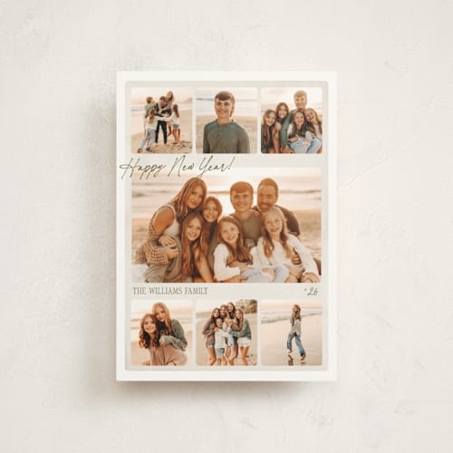 This is a snow christmas postcards with standard by Robert and Stella called film collage printing on signature in postcard