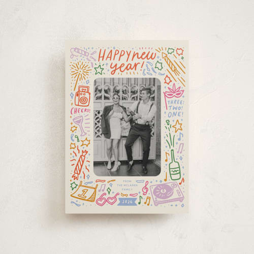 This is a sprinkles christmas postcards with standard by Abbigail Lim called three! two! one! printing on signature in postcard