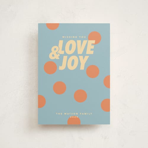 This is a halo christmas postcards with standard by Creo Study called christmas polka printing on signature in postcard