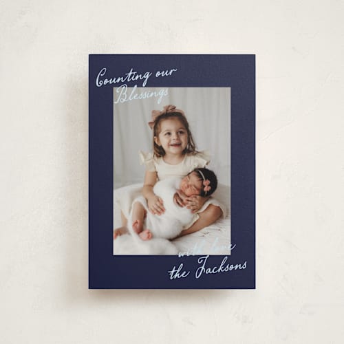 This is a winter night christmas postcards with standard by Deynaaz Daraei called luant printing on signature in postcard